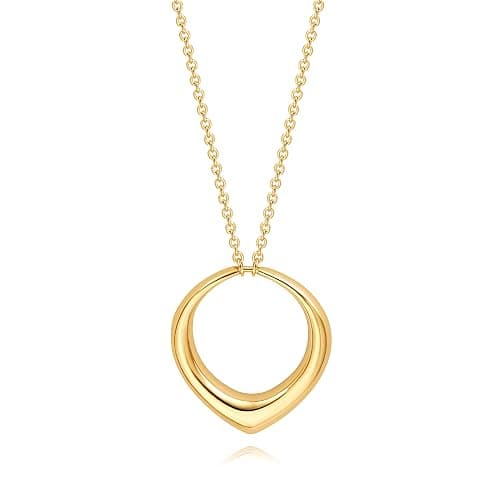 Long Pendant Necklace for Women Gold Plated Circle Long Chain Necklace Y Necklace Jewelry for Women - Image 1