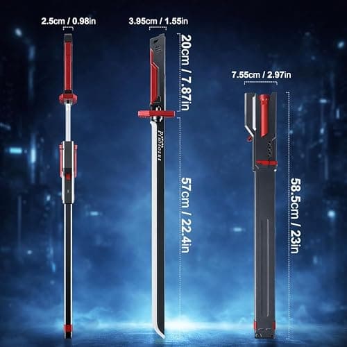 LED Light Up Sword, 31.5" Spark Sword with Mist/Fog, Motion-Activated Sound & Color Changing, USB-C Rechargeable Cosplay Sword Prop for Rave, Halloween & Parties, Adults & Kids thumbnail 2