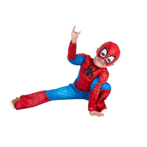 MARVEL Official Toddler Deluxe Halloween Costume - Premium Quality Padded Jumpsuit and Fabric Headpiece (3T-4T) thumbnail 2