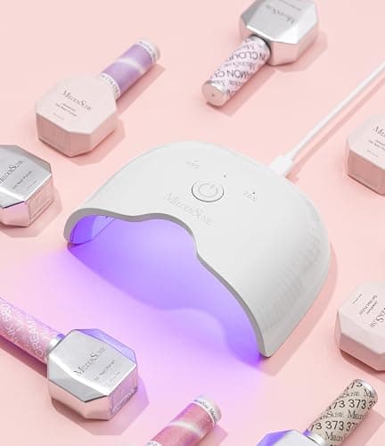 MelodySusie Lampe UV Ongles Gel Compacte et Légère (P-ART06F) avec Commande Simple par Bouton - Polymérise Tous les Gels Souples à Domicile, Notamment les Gels Semi-Polymérisés, Blanc thumbnail 5