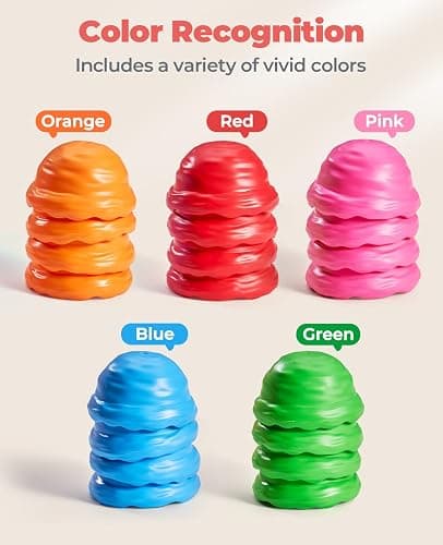 JoyCat Ice Cream Preschool Learning Activities Counting and Color Sorting Set Stacking Toy for Kids 1-5, Educational Fine Motor Skill Math Manipulative, 30PCS Play Food for Girl Toddler Valentine Gift thumbnail 5