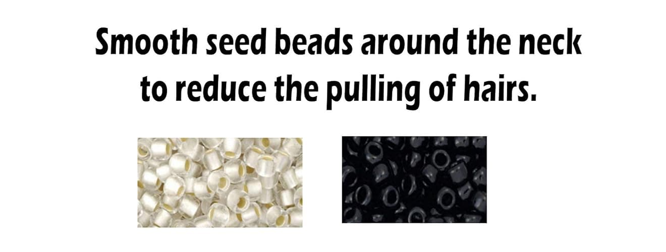 Hidden Hollow Beads Pearl & Gold Women's Handmade in USA Beaded Fashion Lanyard 34" Teacher ID Badge Holder Keys Cruise Phone thumbnail 7