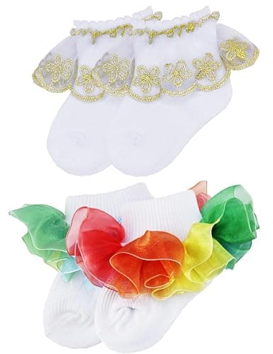 PrinceSasa Little Baby Girl Princess Lace Ruffles Socks Set thumbnail 7
