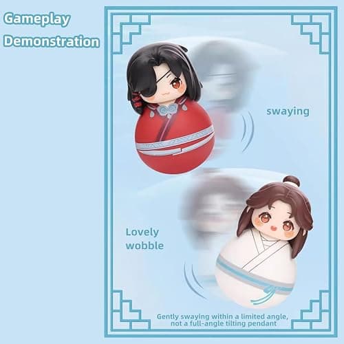 RZAHUAHU Heaven Official Blessing Tumbler Blind Box Hua Cheng Xie Lian Chibi Figure Anime Tilting Doll Gift (1 Pcs) thumbnail 8