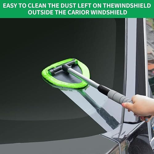 XINDELL 24-inch Windshield Cleaner Tool – Upgrade Large Head Car Interior&Exterior Window Cleaning Kit with Extendable Handle & 4 Microfiber Pads, Auto Wiper Brush for Car, Trucks, SUVs, RVs & Home thumbnail 8