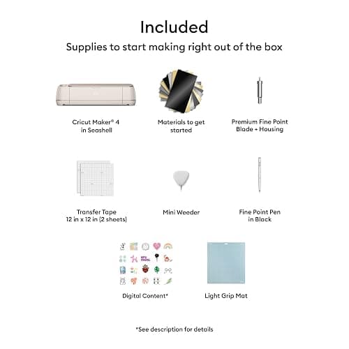 Cricut Maker 4 - Smart Cutting Machine (Seashell) | Digital Content Bundle | Includes 30 images in Design Space App thumbnail 2