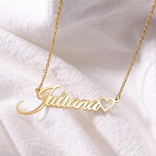 TinyName Custom Name Necklace Personalized 18K Gold Plated Nameplate Customized Jewelry Gift for Women thumbnail 3