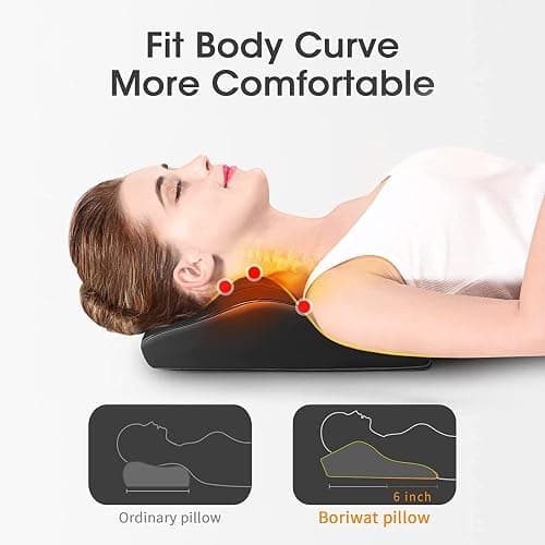 Boriwat Back Massager with Heat, 3D Kneading Massage Pillow for Back, Neck, Shoulder, Leg Pain Relief Deep Tissue, Gifts for Women Men Mom Dad thumbnail 2