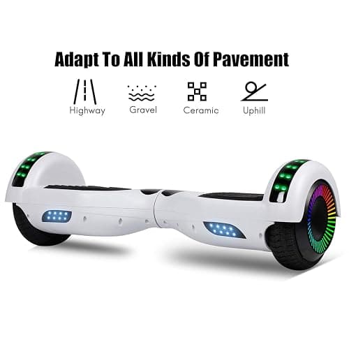 LIEAGLE Hoverboard, 6.5" Self Balancing Scooter Hover Board with Bluetooth Wheels LED Lights for Kids Adults thumbnail 6