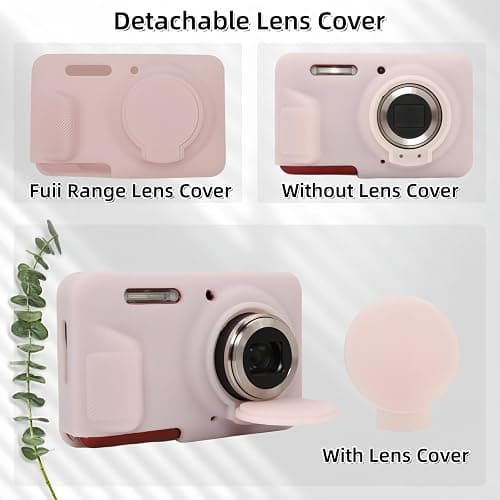 SZHSYJY Case for Kodak PIXPRO FZ55,FZ55 accessories,Soft Silicone Protective Case Removable Lens Cover,Comes with 2 Screen Protectors and 1 Wrist Strap. (Jelly Pink) thumbnail 4