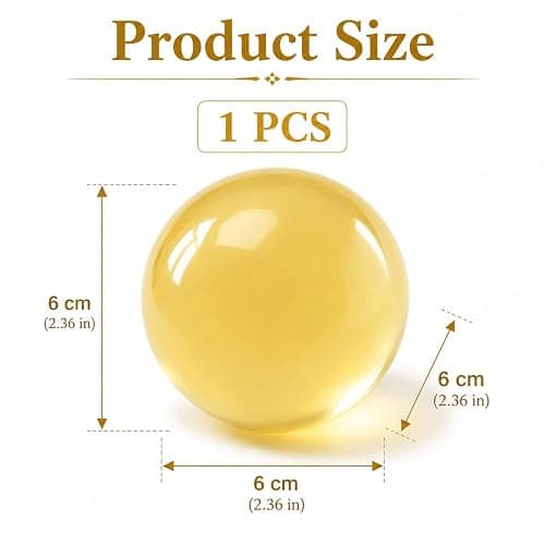 NKMJOK Coconut Oil Squishy, Coconut Oil Relax Ball, Handmade Sensory for Relax Relief and Focus Enhancement, 6x6x6 cm Natural Color Ball thumbnail 2
