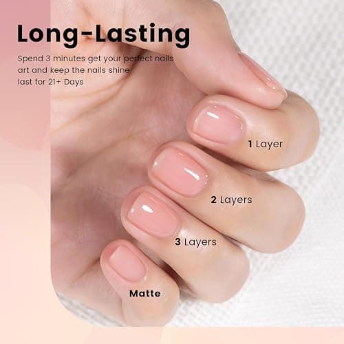 RARJSM Nude Gel Nail Polish Pale Red Neutral Skin Tone Color Sheer Jelly Gel Polish 1PC 15ml Single Bottle Cream Transparent Pink Nail GelPolish Soak off UV LED Cured for Home Salon DIY Manicure - Pale Red Pink thumbnail 4