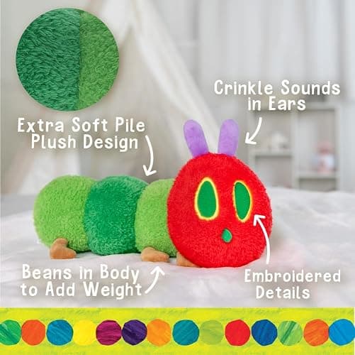 Eric Carle Very Hungry Caterpillar Cuteeze Extra Soft Plush Stuffed Animal Toy for Baby and Toddler Boys and Girls – 12 Inch Size thumbnail 3