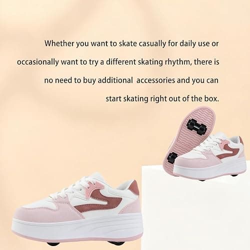 ANEFUN Roller Skate Shoes for Women Girls Sneakers with Detachable Wheels Sport Shoe Suitable for Halloween Christmas Birthday Party Gifts thumbnail 6