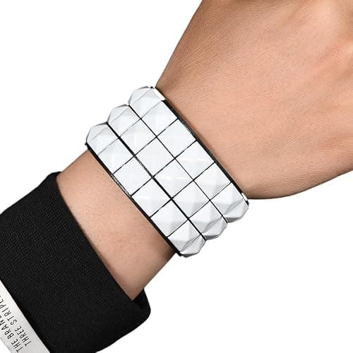 Scene Accessories Emo Bracelet Studded Dopamine Wristband for Women and Men Snap on Streetwear Party Essentials thumbnail 2