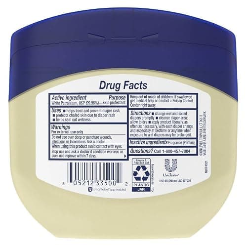 Vaseline Healing Jelly Baby, 2-Pack – Hypoallergenic Moisturizer for Baby Care, Diaper Rash, Sensitive and Dry Skin, Baby Powder Scent, 13 Oz Ea thumbnail 7