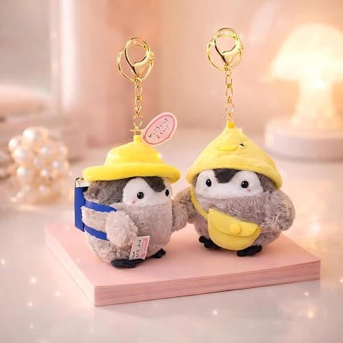 Penguin Plush Keychain, Cute Cosplay Stuffed Animal Keyring for Women, Kawaii Backpack Charms and Purse Decor for Birthday thumbnail 3