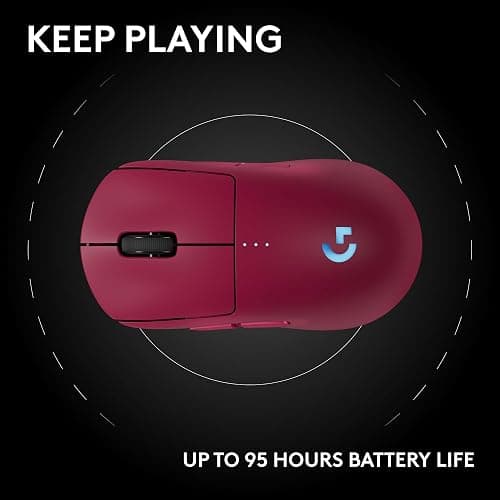 Logitech G PRO 2 Lightspeed Wireless Gaming Mouse, Right- or Left-Handed Mouse with up to 4 Customizable and Switchable Magnetic Side Buttons, 44K DPI Sensor, USB-C Charging, for PC/Mac - Magenta thumbnail 12