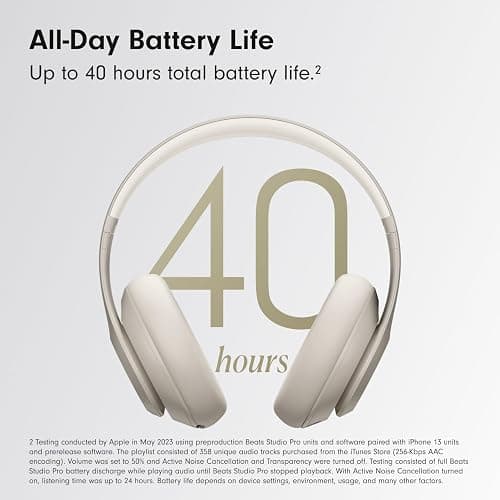 Beats Studio Pro - Wireless Bluetooth Noise Cancelling Headphones - Sandstone (Renewed Premium) thumbnail 3