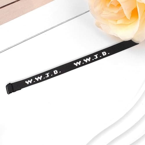 SKYFUN WWJD Bracelets Webbing What Would Jesus Do Bracelet for Men Women Adjustable Christian Woven Wristbands Bulk Religious Jewelry Accessories Gifts thumbnail 5