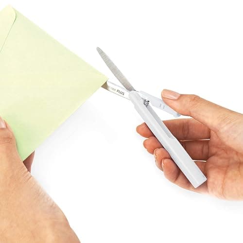 Plus Pen Style Compact Twiggy Scissors with Cover, White thumbnail 6
