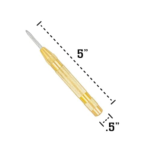 LINE2design Brass Window Punch - Firefighter, EMS, EMT Police Emergency Hand Rescue Tool - Automatic Heavy Duty Adjustable Center Spring Loaded Car Window Breaker thumbnail 4