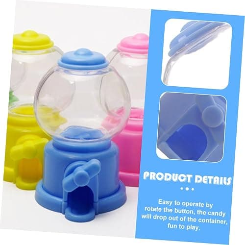 Mini Plastic Gumball Machine Candy Dispenser Fun Candy Catcher Party Favor Gumball Vending Machine for Candy and Treats thumbnail 5