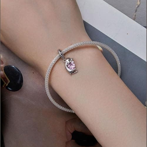 Hunde-Charm, 925er-Sterlingsilber, Katze, Pferd, gepunkteter Hund, Bulldogge, Pudel, Golden Retriever, Tier, Haustier, Weihnachtsanhänger für Pandora-Charm-Armband, Einheitsgröße, Sterling-Silber thumbnail 5
