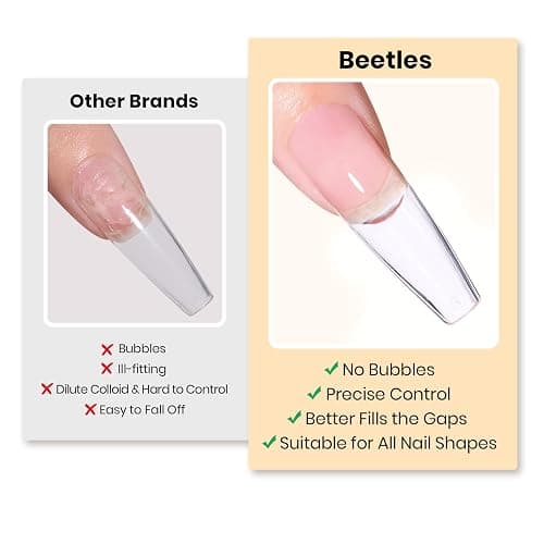 Beetles Solid Nail Glue Gel for False Tips, 15g Strong Adhesion for Press on Acrylic Tips, Clear Hard Gel 3D Sculpting for Christmas Nail Art UV Light Cured thumbnail 6