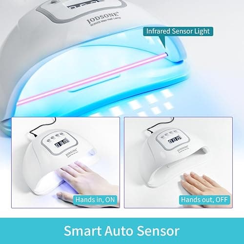 JODSONE U V LED Nail Lamp, Nail Dryer for Gel Polish, Led Light with Automatic Sensor & 4 Timers thumbnail 3