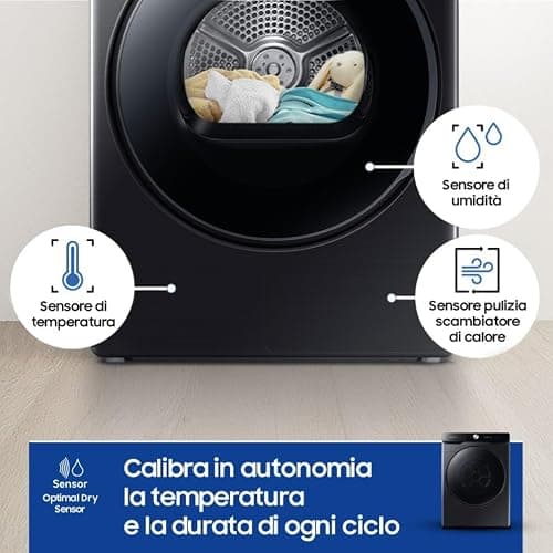 Samsung Asciugatrice DV16DG8600BVU3, 16 kg, Pompa di Calore, Wifi, AI Dry, Programma Igienizzante, Carica Frontale, 68,6L x 98,4H x 84,4P cm thumbnail 4