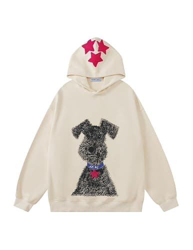 Aelfric Eden Dog Graphic Hoodie Oversized Cute Star Sweatshirt Unisex Y2k Casual Hooded Pullover - Image 1