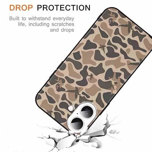 Yomjew 2 Pack Army Brown Camo Phone Case for iPhone 16 6.1 inches, Cool Durable Pattern Flag Anti-Scratch Soft Slim Flexible Protective Shockproof TPU Funda Cover for Men Boys thumbnail 5