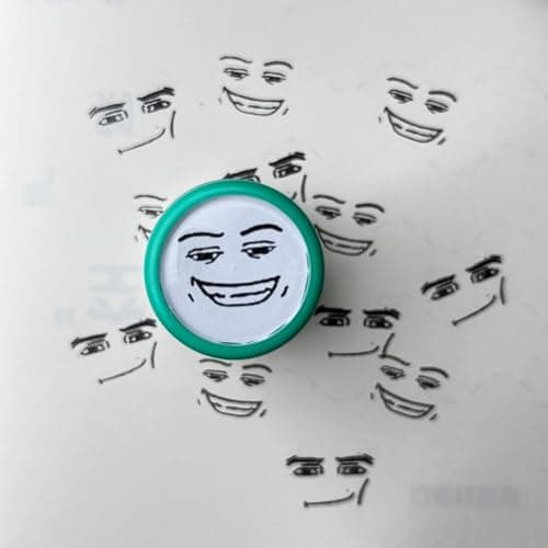 Funny Game Characters Stamp Set, Cute Expressions Photo-Sensitive Seal, Unique Teacher Award Stamps for School, Office, DIY Crafts, Journaling & Scrapbooking (Orange + Green) thumbnail 4
