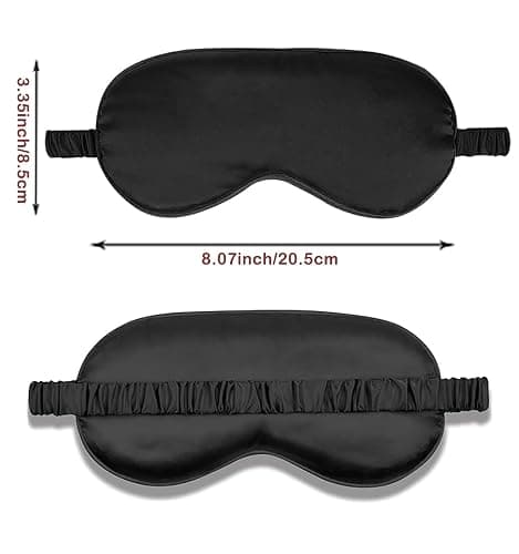 3Pcs Satin Eye Mask Silk Sleep Masks Set Silky Blindfold Eyeshade Blackout Eyes Cover Pouches Bag Scrunchy Wedding Gift thumbnail 7