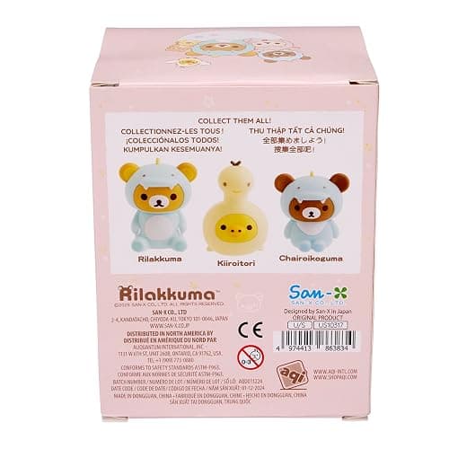 San-X Original Rilakkuma Plays with Dino Vinyl Figurine Toy - 3" Korilakkuma thumbnail 2