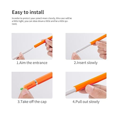 Silicone carrot apple pen case thumbnail 6