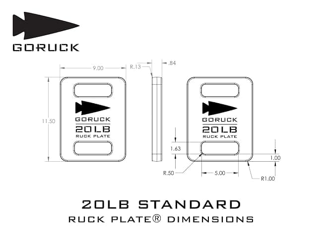 GORUCK Ruck Plate – USA Made Weight for Rucking, Strength & Fitness, Fits with Rucker & Ruck Plate Carrier – 10LB, 20LB, 30LB, 45LB thumbnail 3