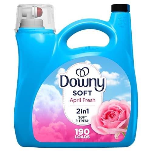 Downy Fabric Softener Liquid, April Fresh Scent, 140 fl oz, 190 Loads, HE Compatible, Downy Fabric Softener, Liquid Fabric Softener, Laundry - April Fresh - 140 Fl Oz (Pack of 1) - Image 1
