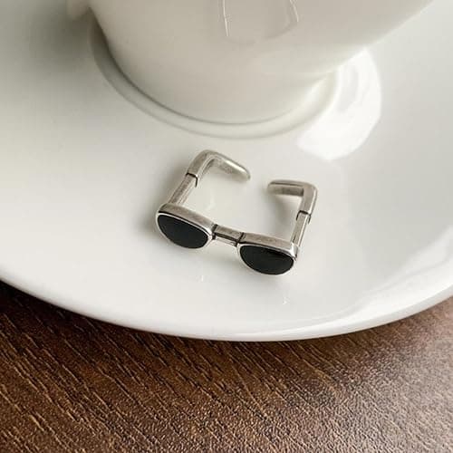 CH.yishi Handmade 925 Sterling Silver Ring Adjustable Stacking Ring Vintage Statement Ring Personalized Jewelry for Women & Men thumbnail 2
