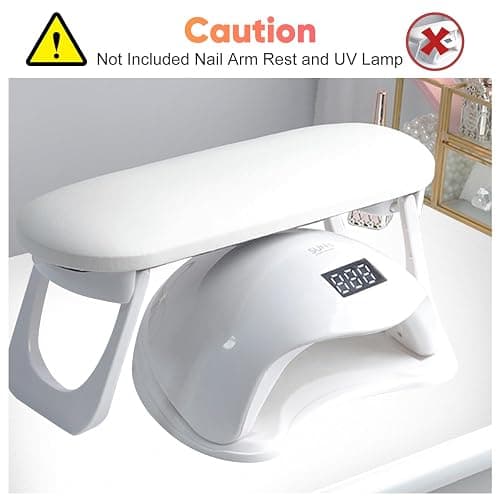 Nail Art Table Mat, (MAT ONLY) Nail Arm Rest Mat for Nail Tech, Soft Microfiber PU Leather Nail Mat for Nail Hand Rest Cushion, Foldable Manicure Table Pad Nail Desk Mat for Hand Stand Pillow - White thumbnail 2