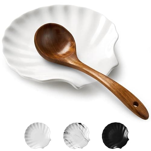 ABRUTY Spoon Rest for Stove Top, Ceramic Spoon Holder for Counter, Modern Farmhouse Decor Accessories for Spatula, Spoons or Tongs - Image 1