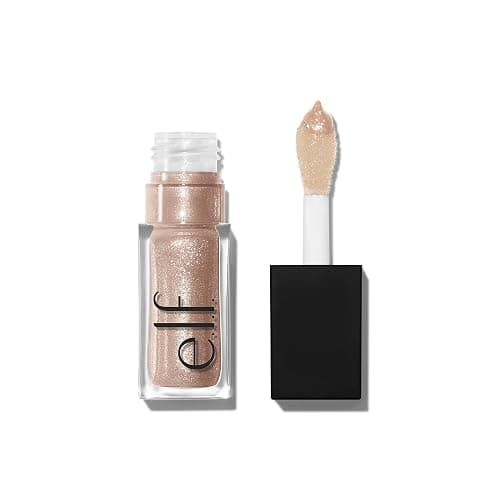 e.l.f. Glow Reviver Lip Oil Glimmer, Pflegendes, Getöntes Lippenöl mit Glänzendem Finish, mit Jojobaöl, Vegan & Tierversuchsfrei, Crystal Baller - Image 1