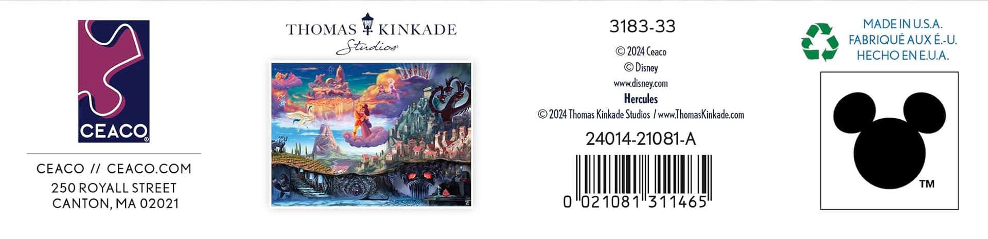 Ceaco Thomas Kinkade Puzzles – Disney’s Hercules 1000 Piece Jigsaw Puzzle, Disney Puzzle for Adults with Premium Board & Poster thumbnail 8