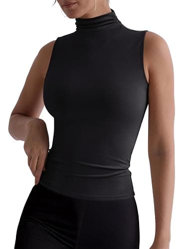 REORIA Women Fall Sleeveless Tank Tops Offic Casual Going Out Vest Clothes thumbnail 2