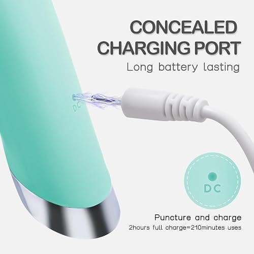 PRITECH Silicone Face Scrubber, Rechargeable Facial Cleansing Brush with Heat Massage End, Vibrating Exfoliator Scrubber for Deep Cleaning, Waterproof Face Brush for Women and Men (Green) thumbnail 8