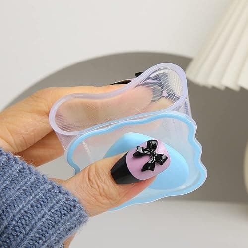 QLD COVER Compatible with iPhone 18W/20W USB-C Charger Cover Lovely 3D Love Heart Waves Clear Soft Charger Protector Cute Cable Saver for iPhone 11 12 13 14 Pro Max Fast Power Adapter, Blue 1 (5in1) thumbnail 7