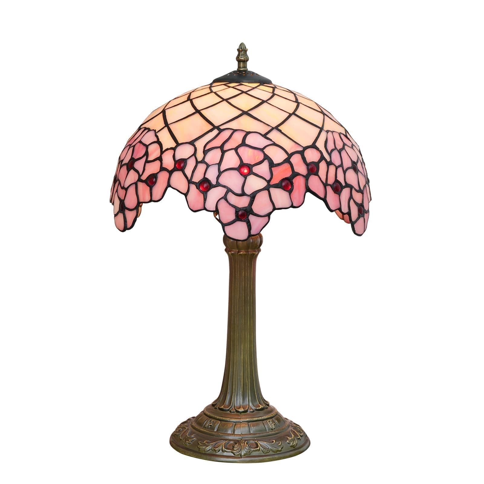 Tiffany Lampshade, Bedside Lamp, Stained Glass for Bedroom, Dorm, Living Room and Kitchen, Cute Home Aesthetic Decoration Gift, Cherry Blossom - Image 1