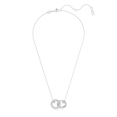 Swarovski Dextera Pendant Necklace with Interlocking Loop and Clear Crystals thumbnail 2
