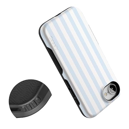 Casely iPhone 16e Case | Blue Stripes | Sunday Best | Compatible with MagSafe | Bold Protective Design thumbnail 5